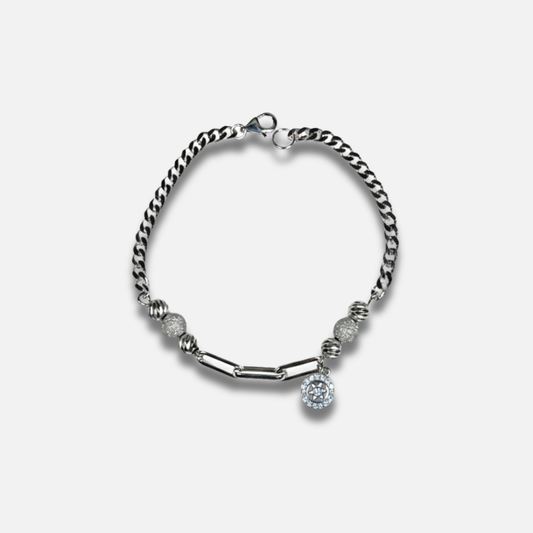 Mixed Chain Dangle Charm Bracelet