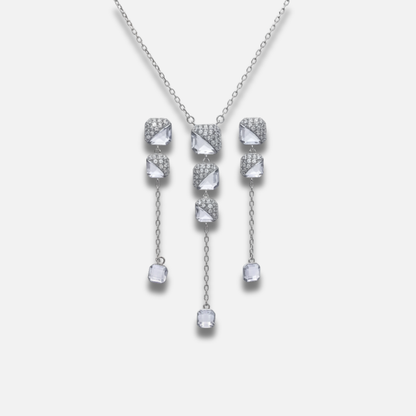 Luxe Geometric Cascade Drop Set