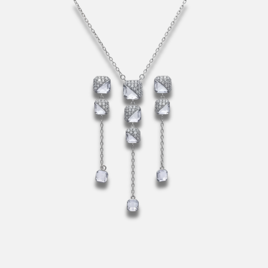 Luxe Geometric Cascade Drop Set