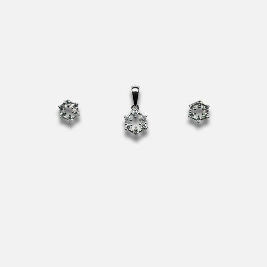 Sparkling Snowflake Sterling Set
