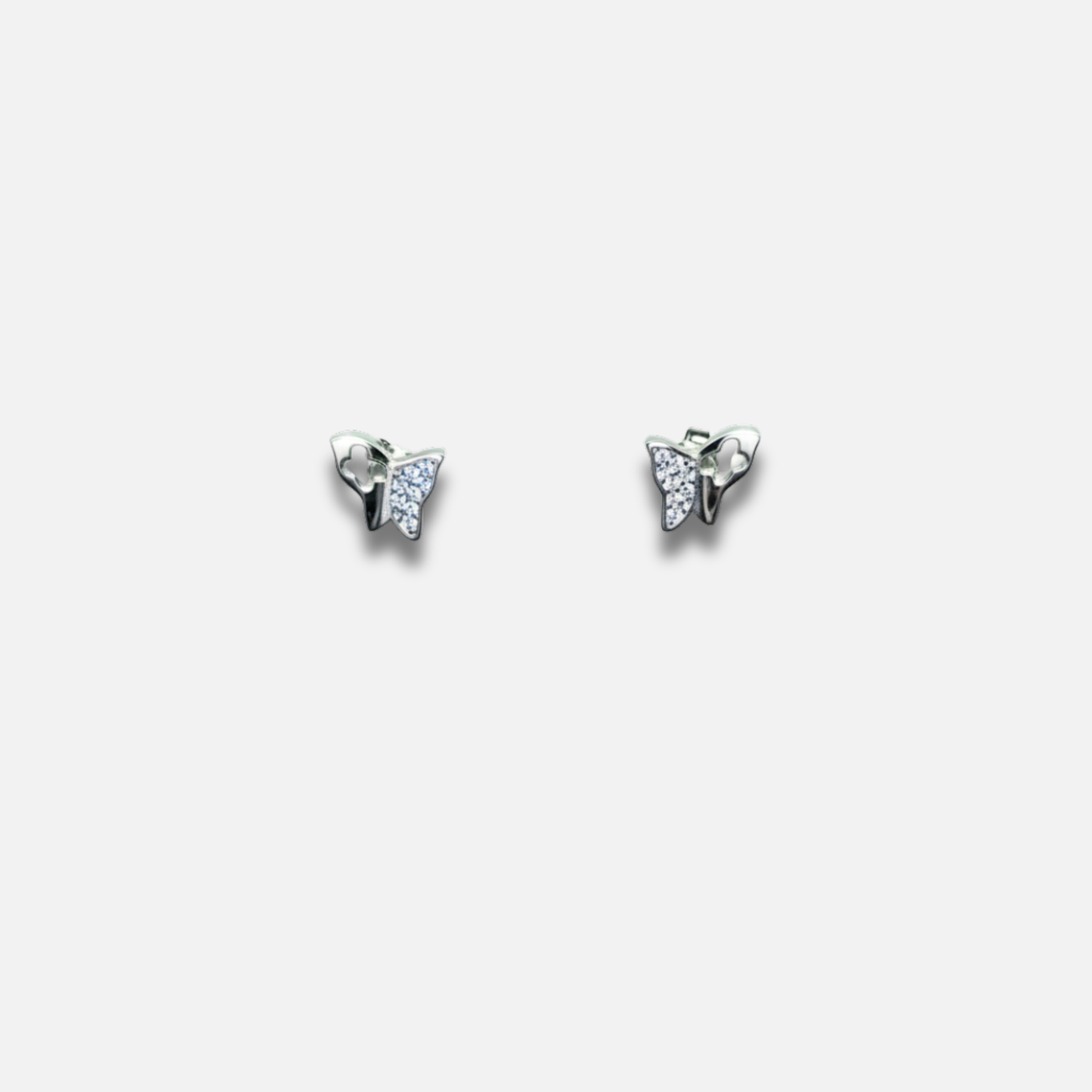 Dainty Pave Butterfly Studs