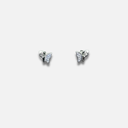 Dainty Pave Butterfly Studs