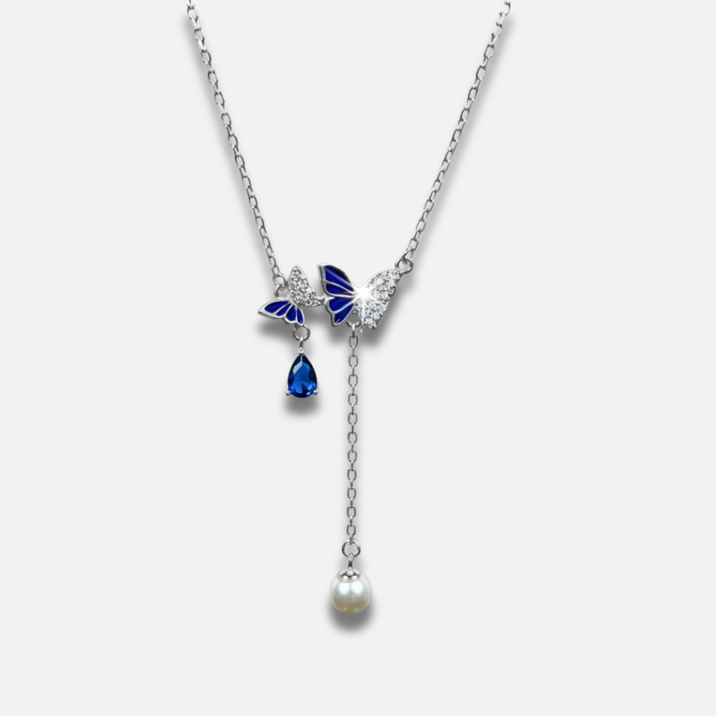 Monarch Cascade Blue Gem Lariat