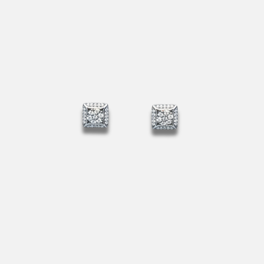 Radiant Cushion Cluster Studs