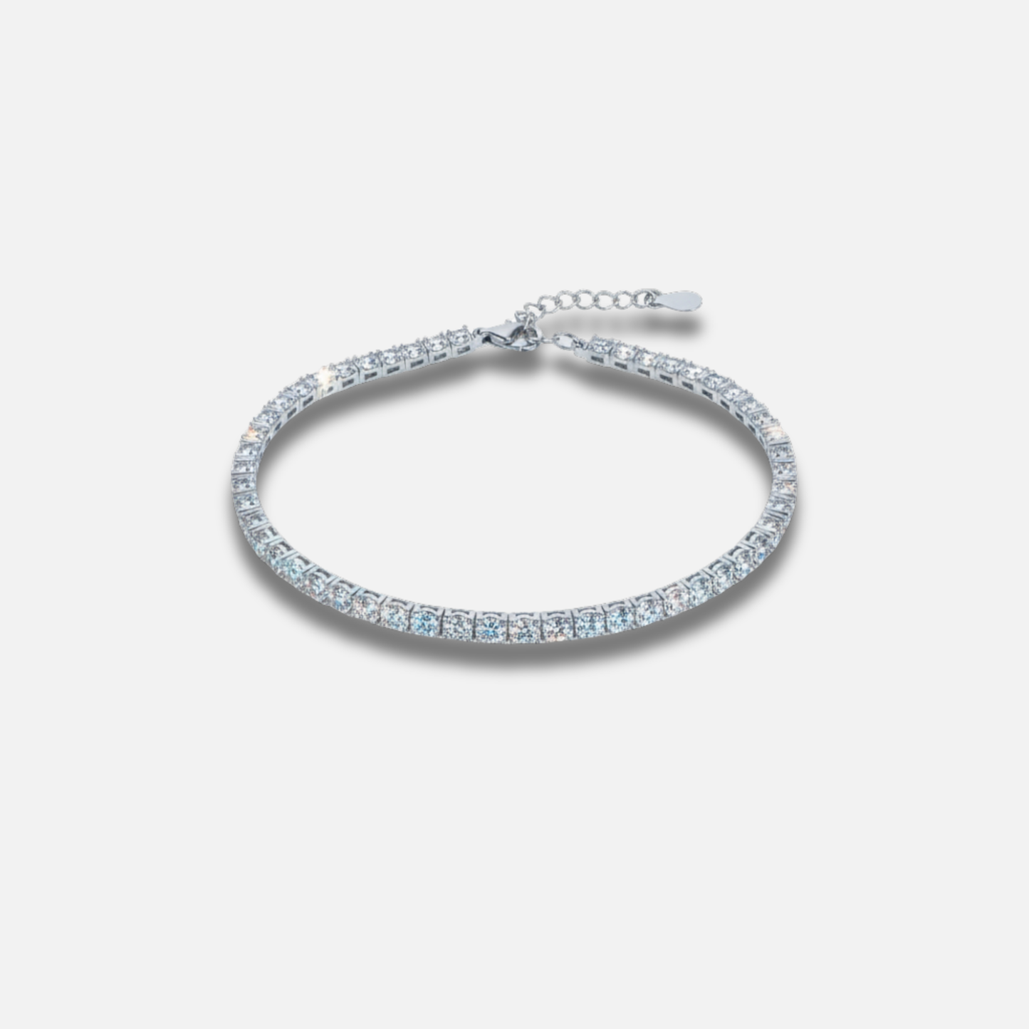 Square Cut Eternity Line Bracelet
