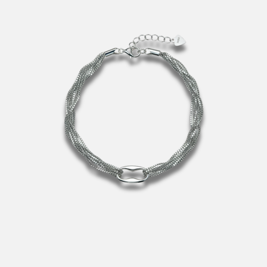 Woven Multi-Chain Focal Bracelet