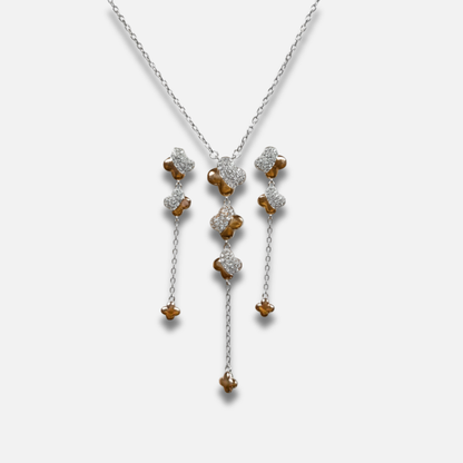 Amber Clover Drop Jewelry Set