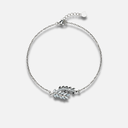 Pavé Laurel Branch Link Bracelet
