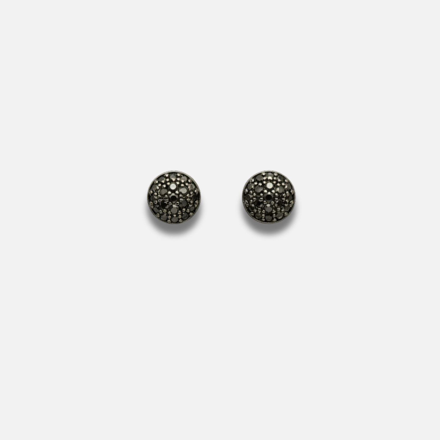 Obsidian Pave Stud Earrings