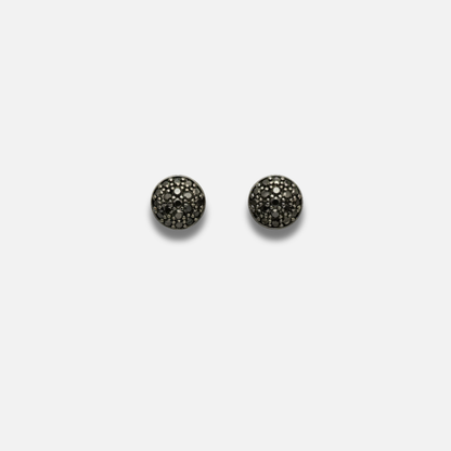 Obsidian Pave Stud Earrings