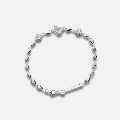 Open Heart Love Scroll Bracelet