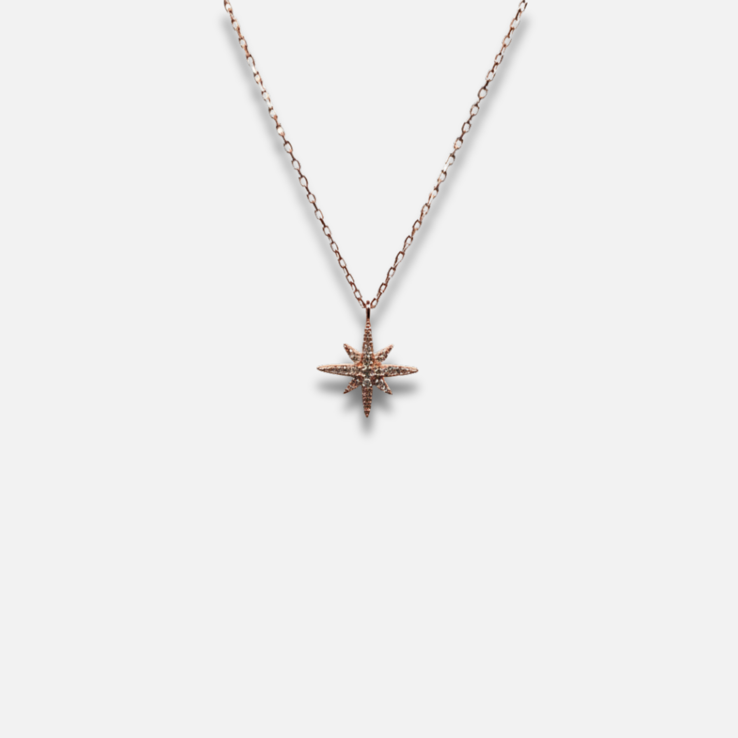 Blushing Pavé Starburst Necklace