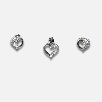 Eternal Embrace Pavé Heart Set