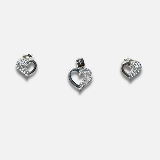 Eternal Embrace Pavé Heart Set