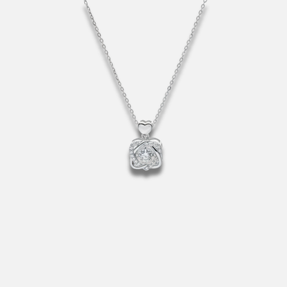 Everlasting Love Knot Solitaire Necklace