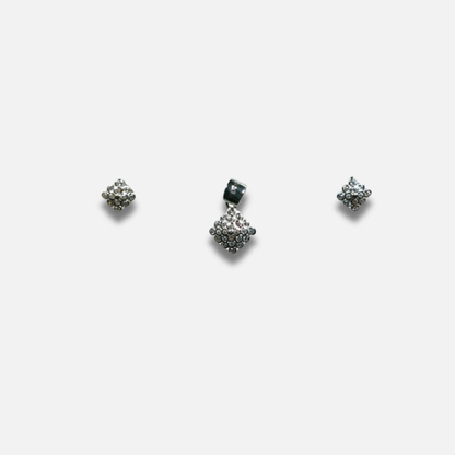 Luxe Pavé Cluster Sterling Set
