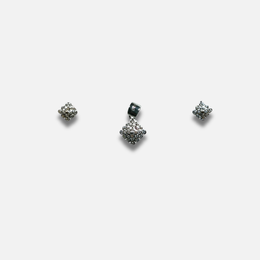 Luxe Pavé Cluster Sterling Set