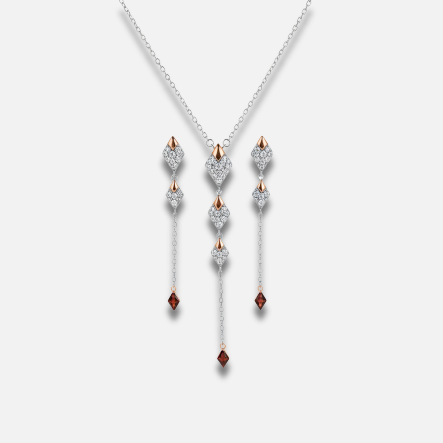 Diamond Cascade Two-Tone Drop Set