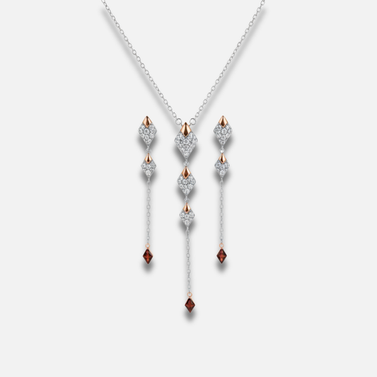 Diamond Cascade Two-Tone Drop Set