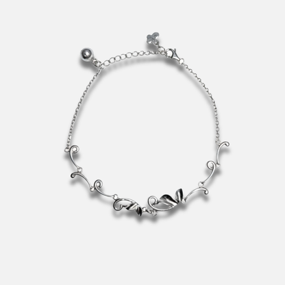 Flowing Vine Leaf Link Bracelet