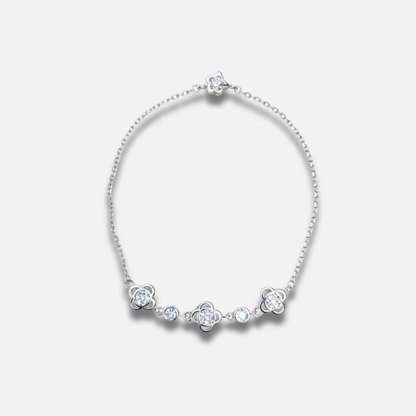 Pavé Clover Blossom Chain Bracelet