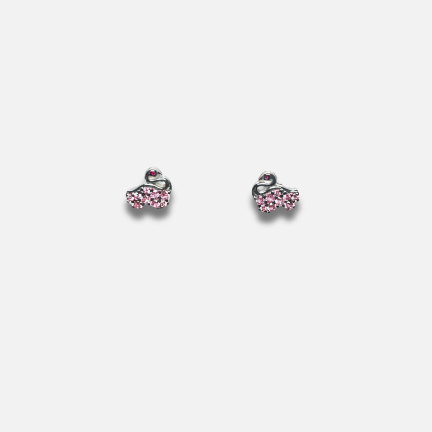 Pink Pave Flamingo Studs