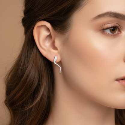 Serpent Pave Sparkle Earrings