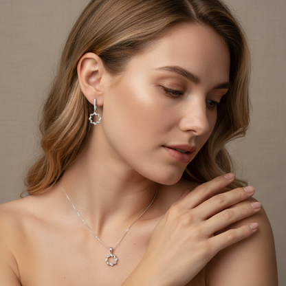 Flowing Pavé Crystal Jewelry Set