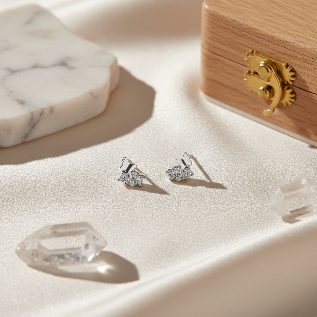 Mini Butterfly Cluster Studs