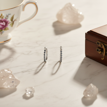 Minimal Pavé Eternity Huggies