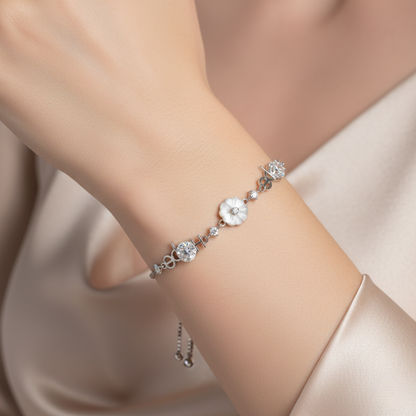 Dahlia Petal Bloom Bolo Bracelet