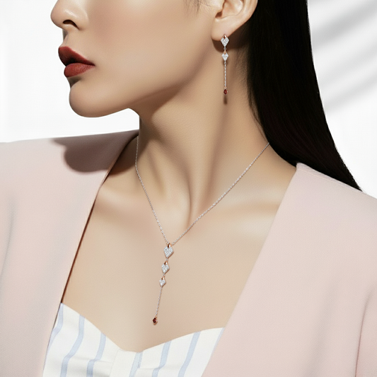 Diamond Cascade Two-Tone Drop Set