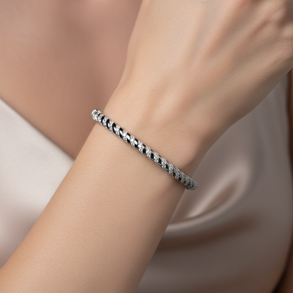 Diamond Helix Duet Rigid Bracelet