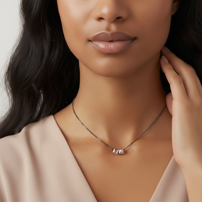 Aurora Prism Cube Necklace