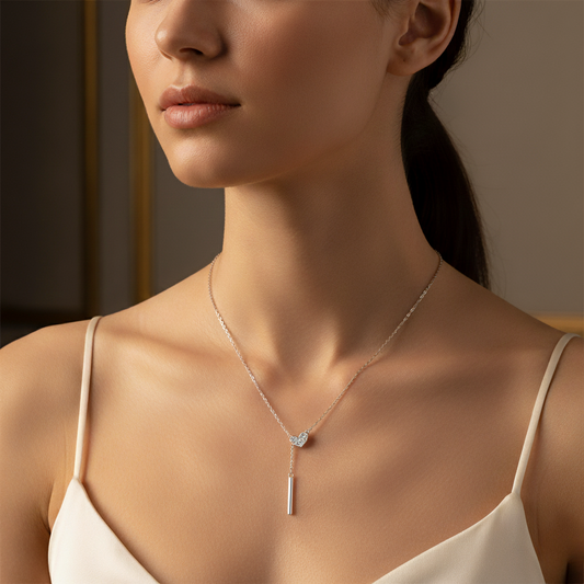 Modern Love Lariat Bar Necklace
