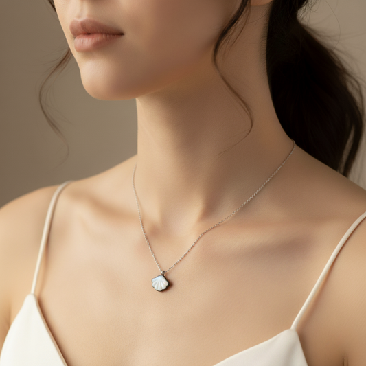 Luminous Mother of Pearl Shell Necklace