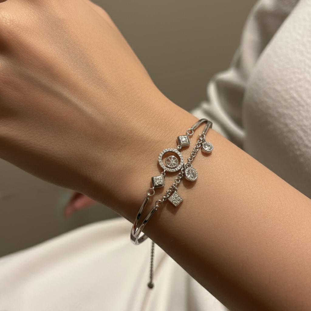 Geo Dangle Orbit Layered