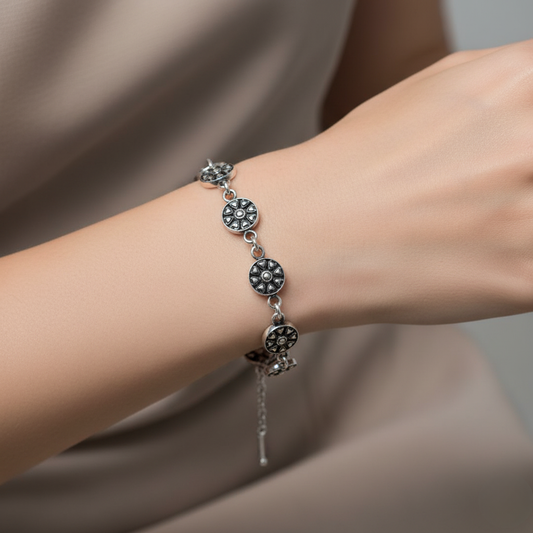 Antique Sunburst Toggle Bracelet