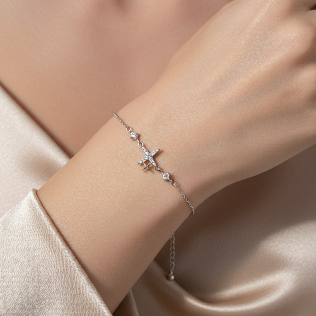 Pavé Airplane Wanderlust Bracelet
