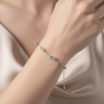 Aurora Cube Bead Adjustable Bracelet