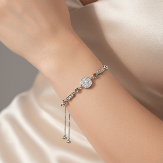 Art Deco Cluster Bolo Bracelet