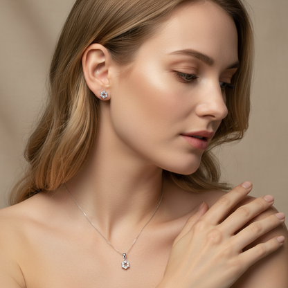 Sparkling Snowflake Sterling Set